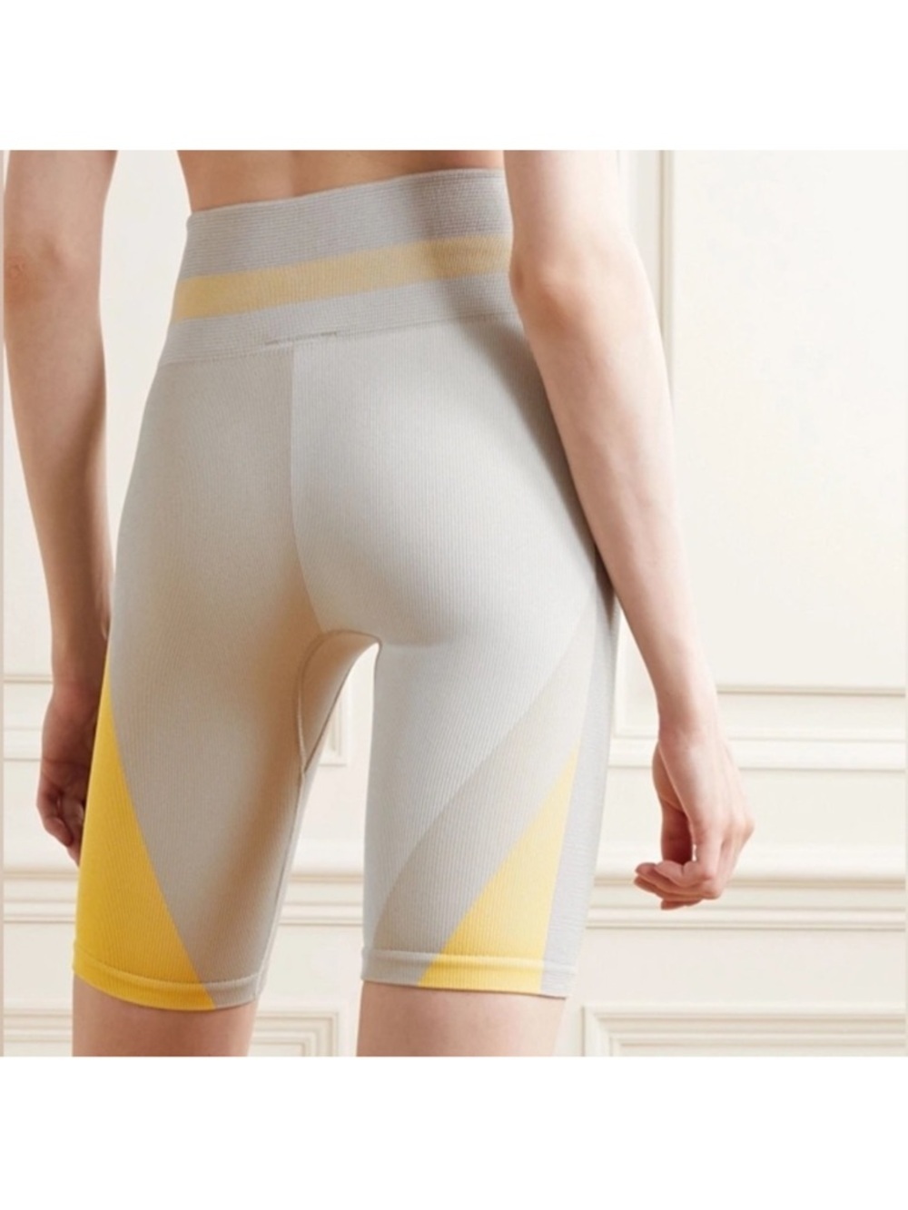 Nike Yellow & Light Gray Seamless Bike Shorts - Picture 2 of 5